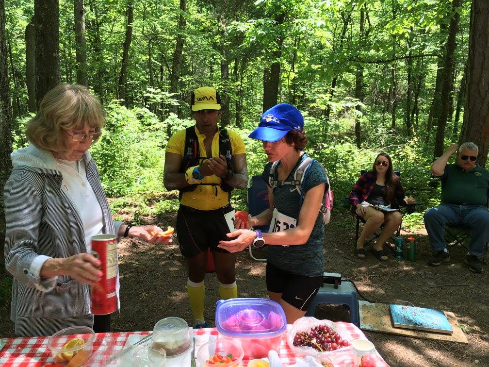 2 runners receive aid at Crisman Hollow.