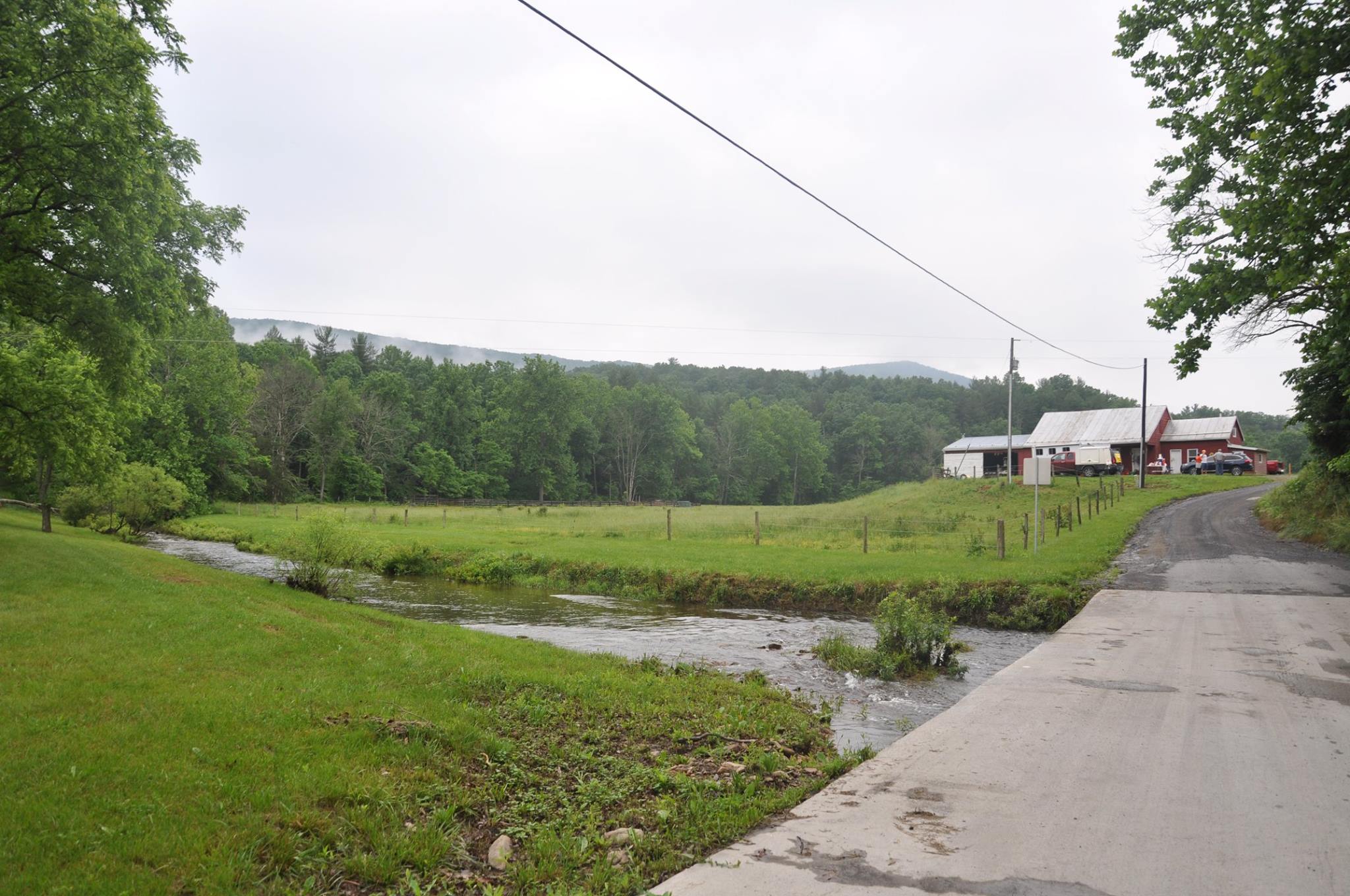 Passge creek water at the bridge.