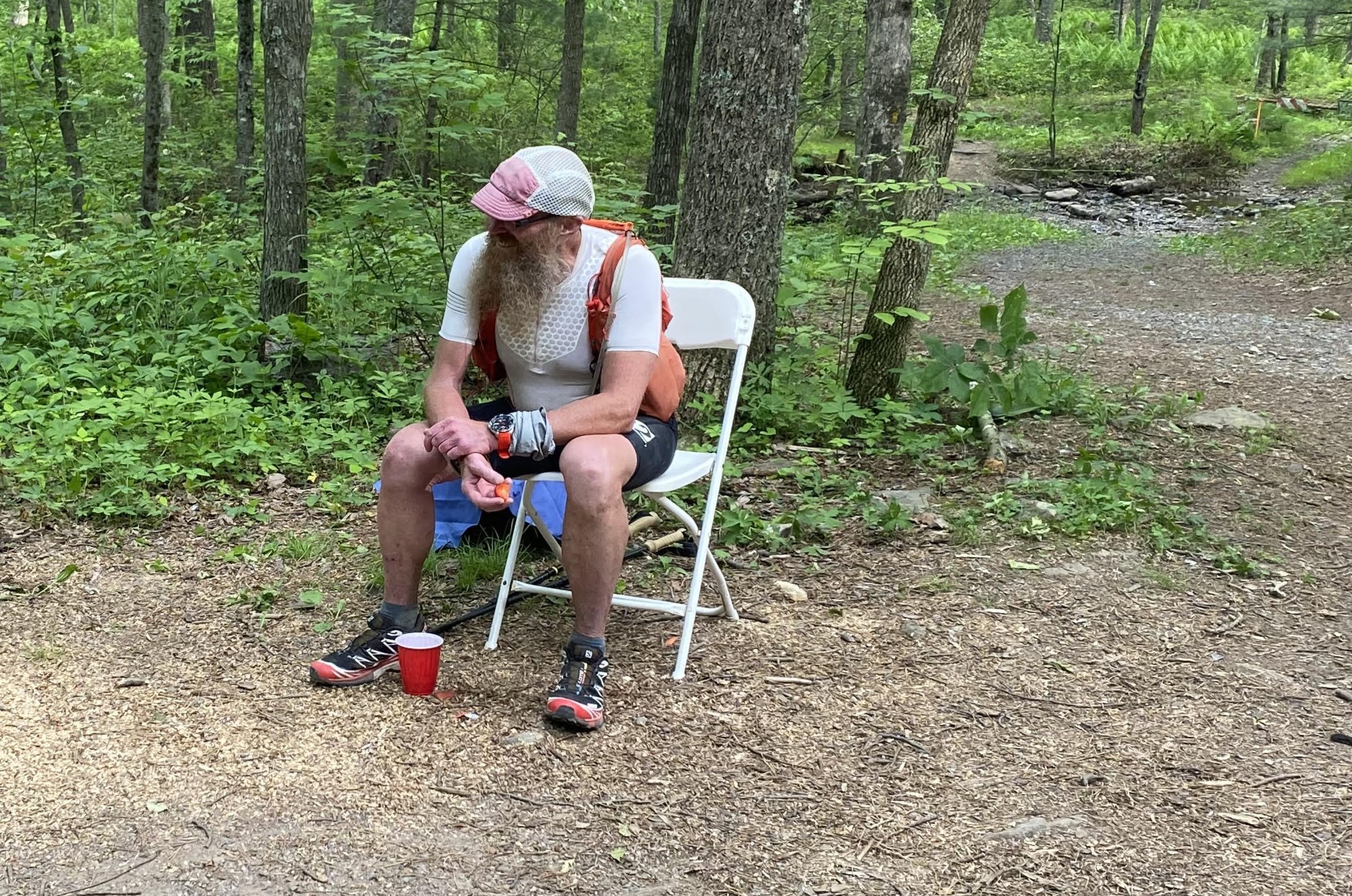 Runner, Cal, Sitting at Crisman Hollow